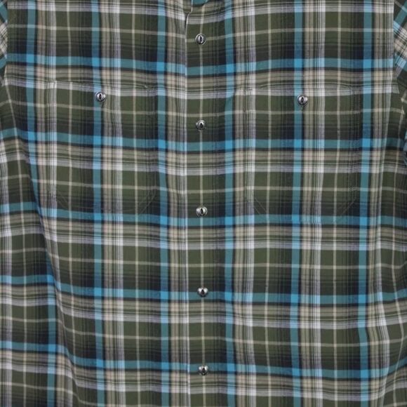 Kuhl Shirt Men’s Medium Check Short Sleeve Green Blue Lightweight Plaid Hiking - Picture 5 of 9